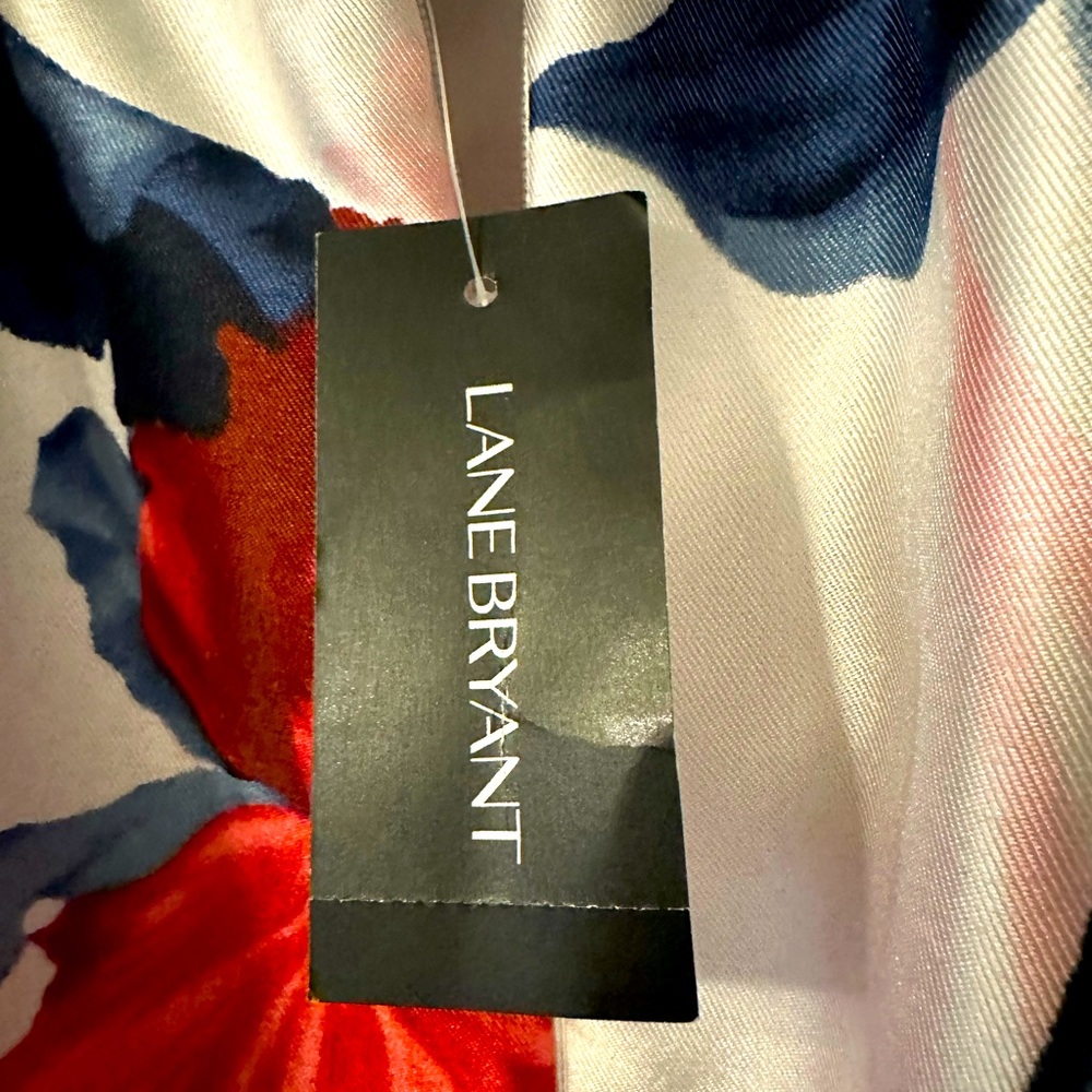 Lane Bryant  satin skirt floral. The size is 28 . Brand new. Never been worn.